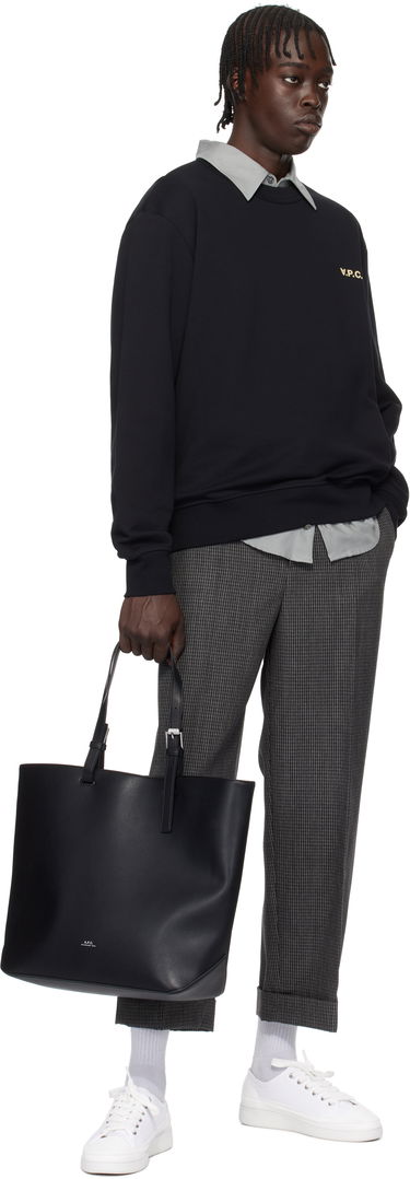 Mikina A.P.C. Boxy Sweatshirt with Logo Čierna | COHGO-H27916, 3