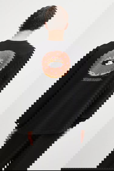Tričko Neighborhood Long-sleeve T-shirt with Donut and Ghost graphic Čierna | 252PCNH.LT10, 0