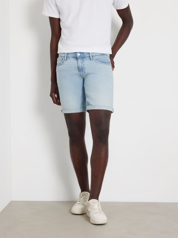 Šortky GUESS Low Rise Denim Shorts Modrá | M4GD01D5AZ2, 0