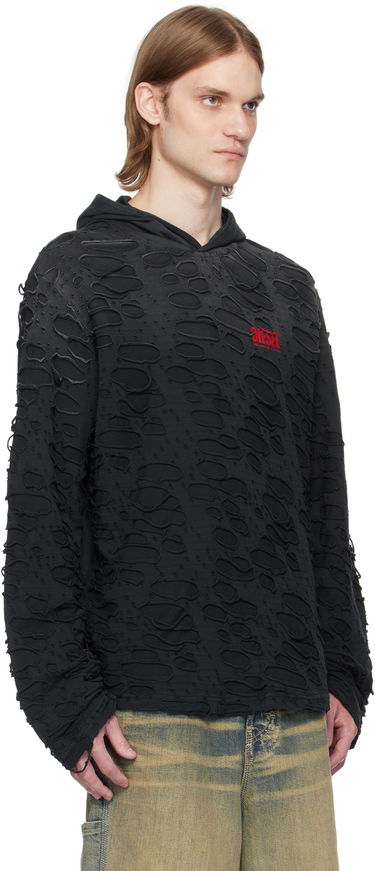 Mikina Diesel Diesel T-CRANE-LS-HOOD Distressed Hoodie XL Čierna | A16173-0SLBS-9XX, 2