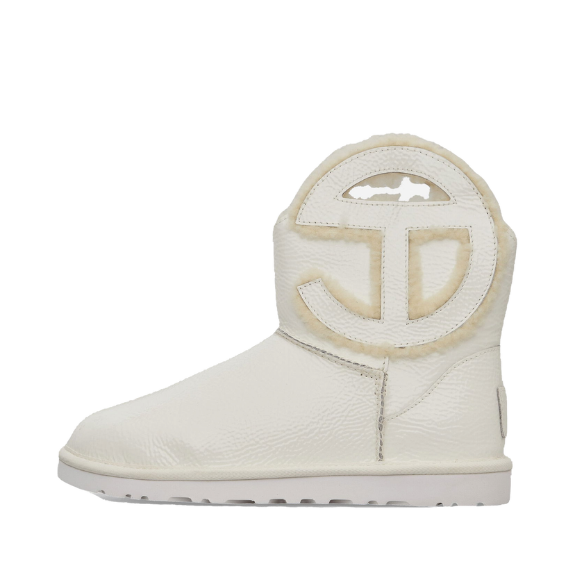 Tenisky a topánky UGG Telfar Logo Mini Crinkle Leather Boots White Béžová | 1155790 WHT