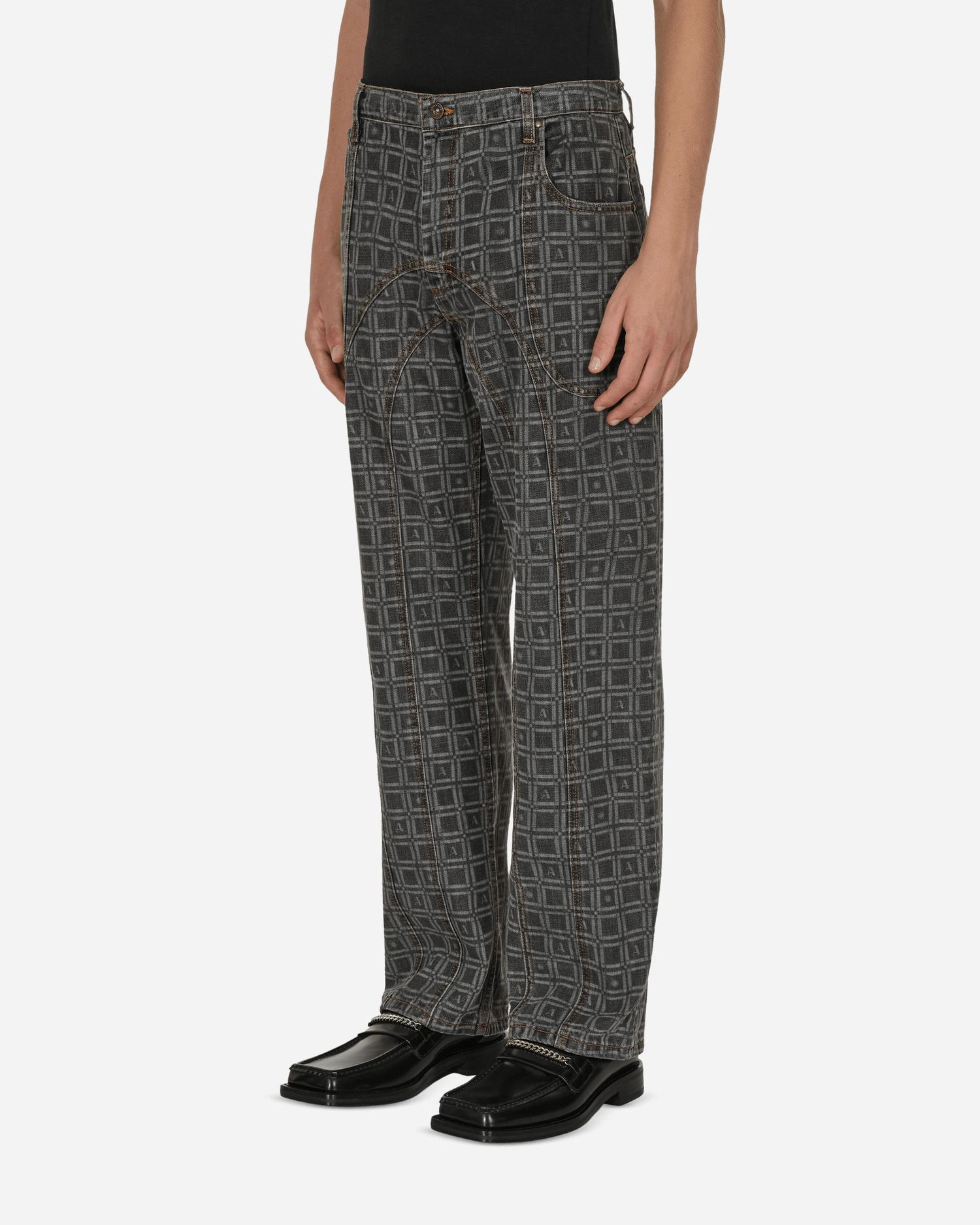 Džínsy Ahluwalia Kalonji Low Rise Jeans Šedá | M-AHLU-DE003-AW22-FA61 CH, 1
