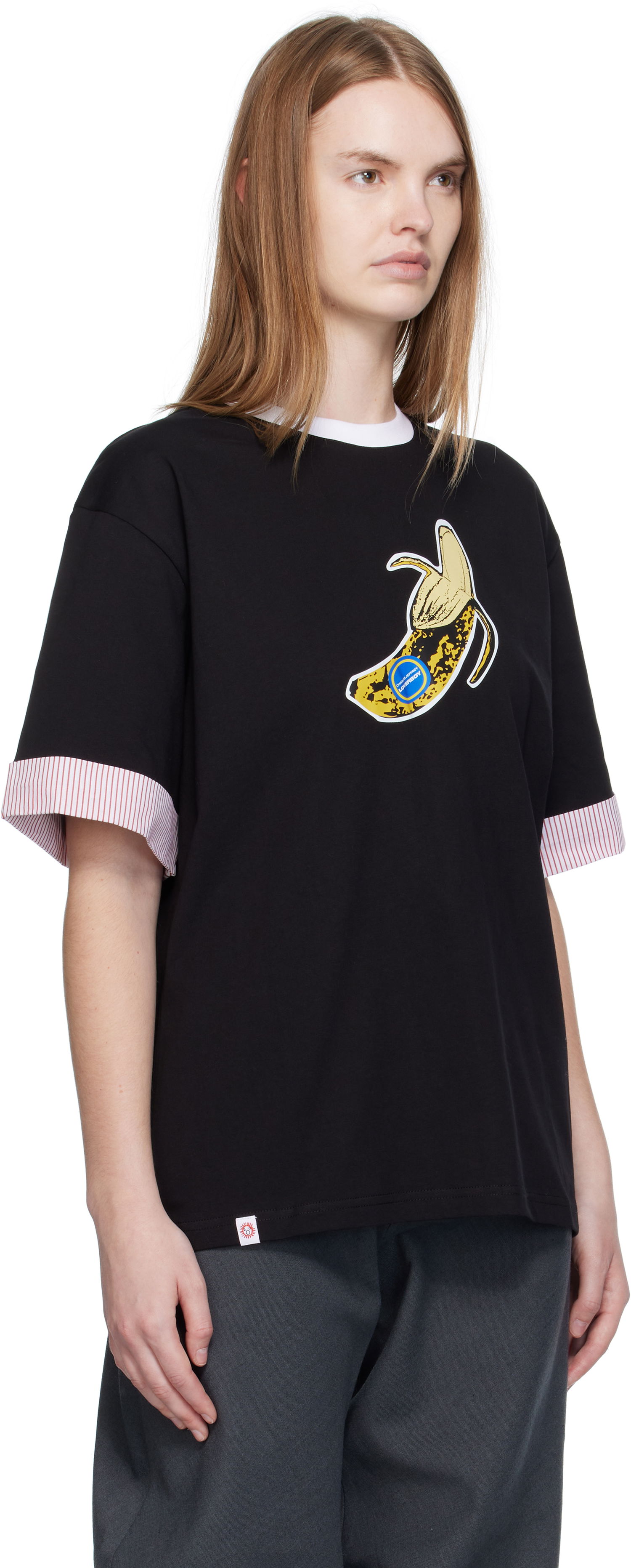 Tričko Charles Jeffrey Loverboy Charles Jeffrey LOVERBOY Turn Up Graphic T-Shirt Čierna | 52080501, 1