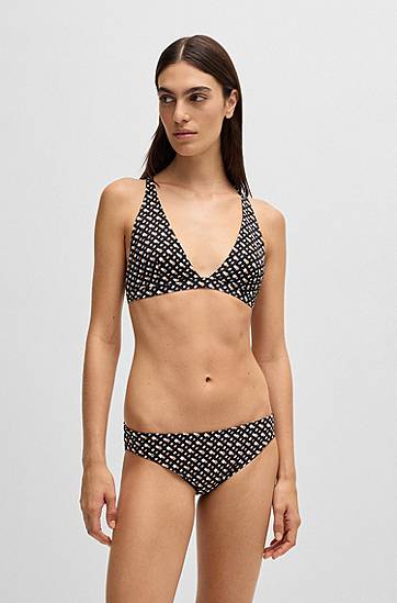 Plavky BOSS Monogram Bikini Bottoms Čierna | 50535285, 1