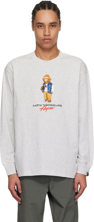 Tričko AAPE by A Bathing Ape AAPE by A Bathing Ape 'AAPE Theme AAPER' Long Sleeve T-Shirt Šedá | AAPLTM1610XXNWH2, 0