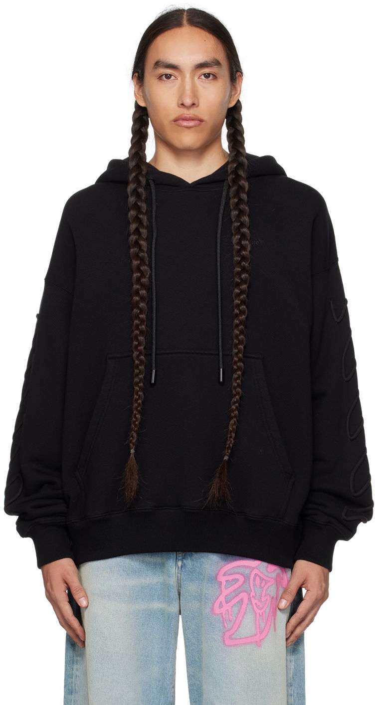 Mikina Off-White Skate Black Hoodie Čierna | OMBB085F23FLE0141010, 0