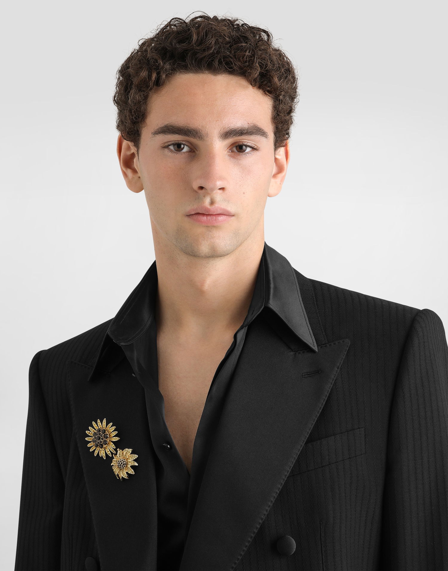 Spona Dolce & Gabbana Sartoria Floral Brooch With Rhinestones Žltá | WPS1F6W1111ZOO00, 1