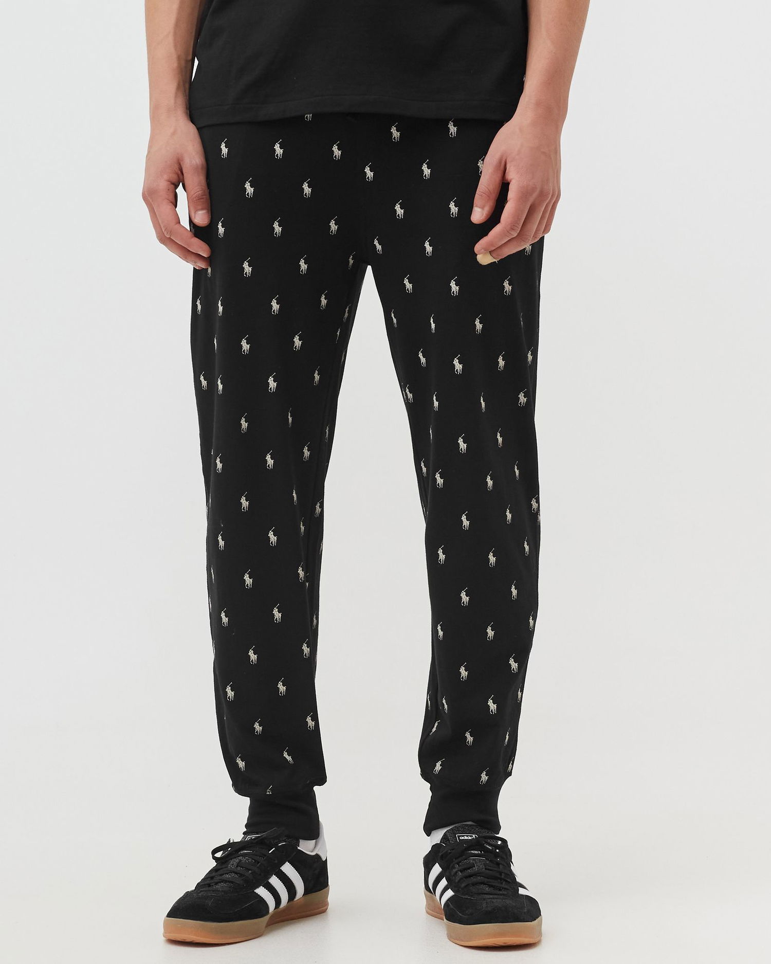 Pyžamo Polo by Ralph Lauren Sleepwear All Over Pony Sweat Pants Čierna | 714899500001, 1
