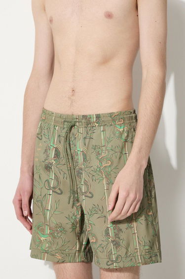 Plavky Maharishi Maharishi Dragon Bamboo Swim Shorts Zelené | 1272.OLIVE, 3