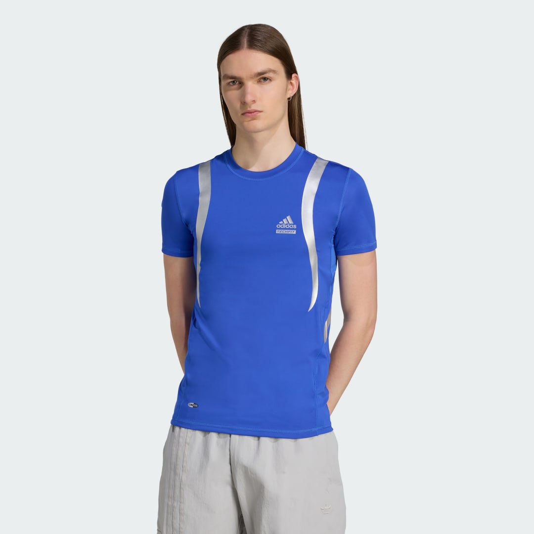 Tričko adidas Performance Archive Techfit Tight Tee Modrá | JW0952, 0