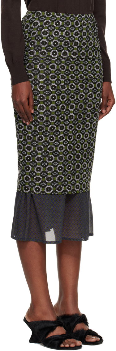 Sukňa Dries Van Noten Dries Van Noten Geometric Pattern Transparent Mesh Midi Skirt Rôznofarebný | 252-011123-2623, 4