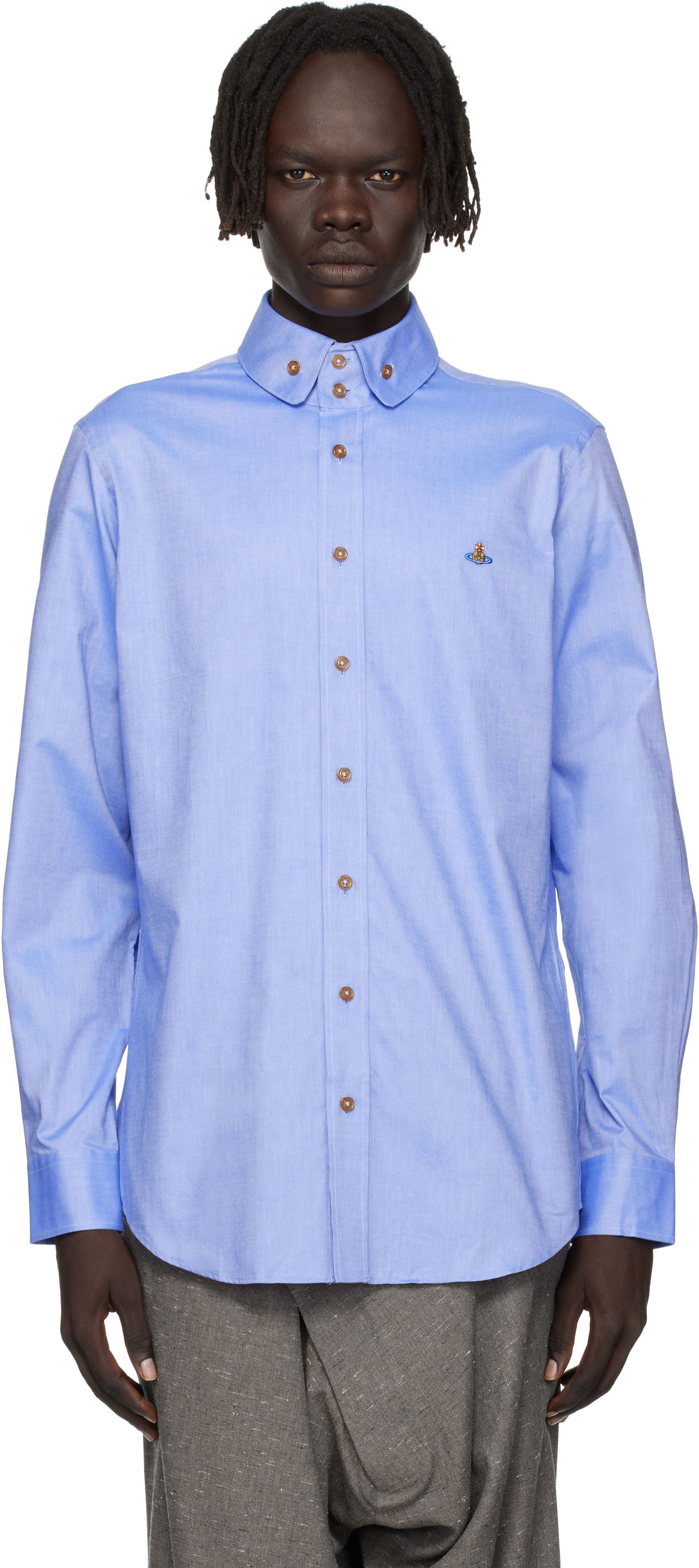 Košeľa Vivienne Westwood Vivienne Westwood Two Button Krall Shirt Modrá | 24010005-W017R-, 0