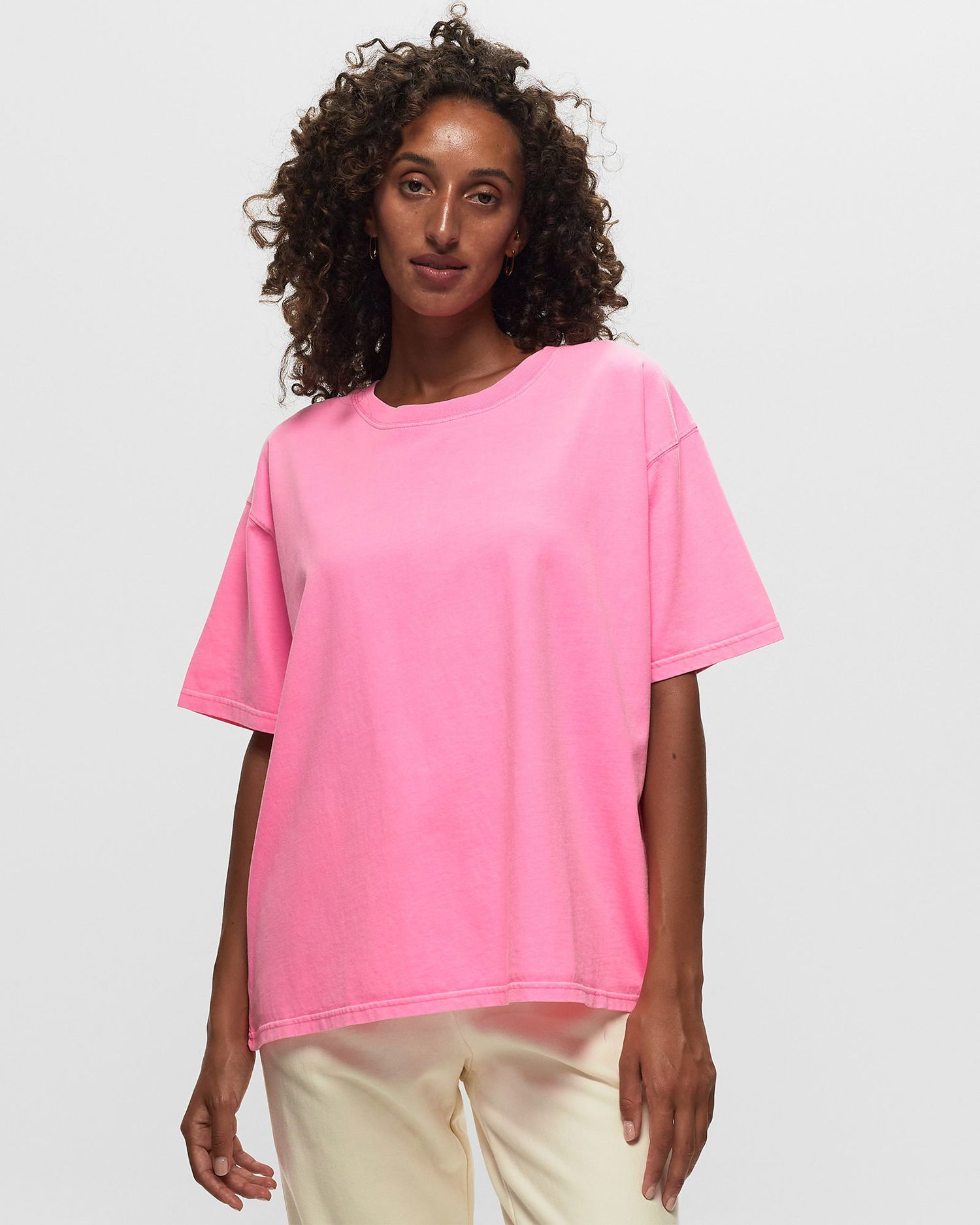 Tričko American Vintage Fizvalley Pink Short Sleeve T-Shirt Ružová | FIZ02AE24-ROSE-FLUO, 1