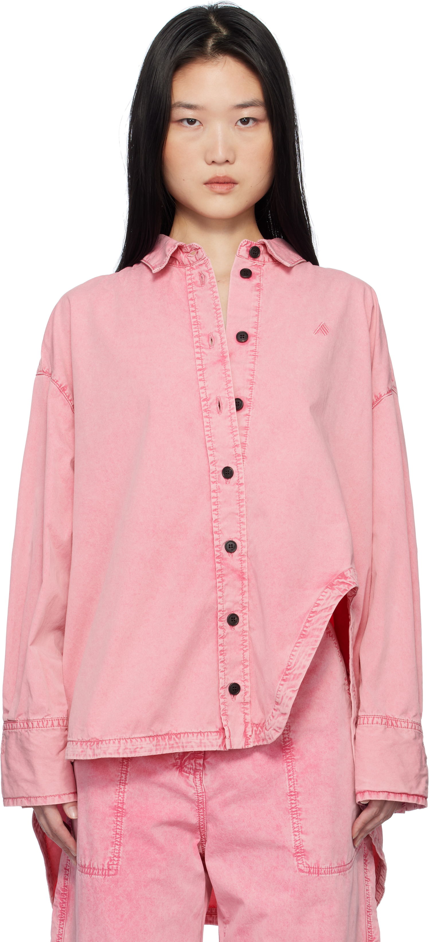 Košeľa The Attico Attico Diana Denim Shirt Ružová | 250WCB00068 DDC098AA, 0