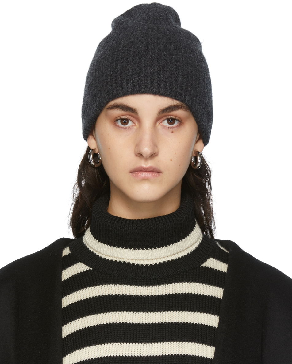 Kulicha TOTEME TOTEME Ribbed Cashmere Beanie Šedá | 214-870-753, 0
