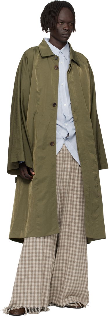 Trenčkot HED MAYNER Hed Mayner Crinkled Trench Coat Zelené | HMMB10043A-HB219, 3