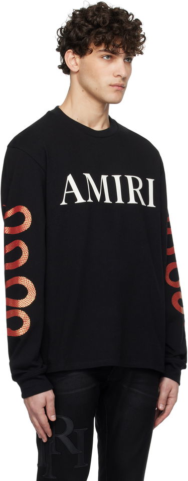 Tričko AMIRI Snake Print Longsleeve T-Shirt Čierna | AMJYTE1156, 1