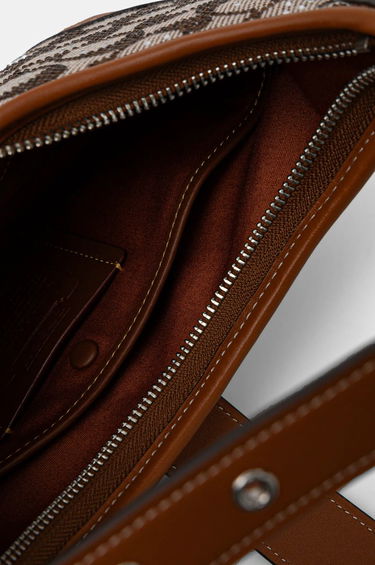 Taška cez rameno Coach Brown Signature Embellished Canvas Shoulder Bag Hnedá | CW654, 4
