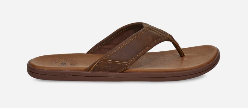 Tenisky a topánky UGG ® Seaside Leather Flip Flop Hnedá | 1102690-LUG