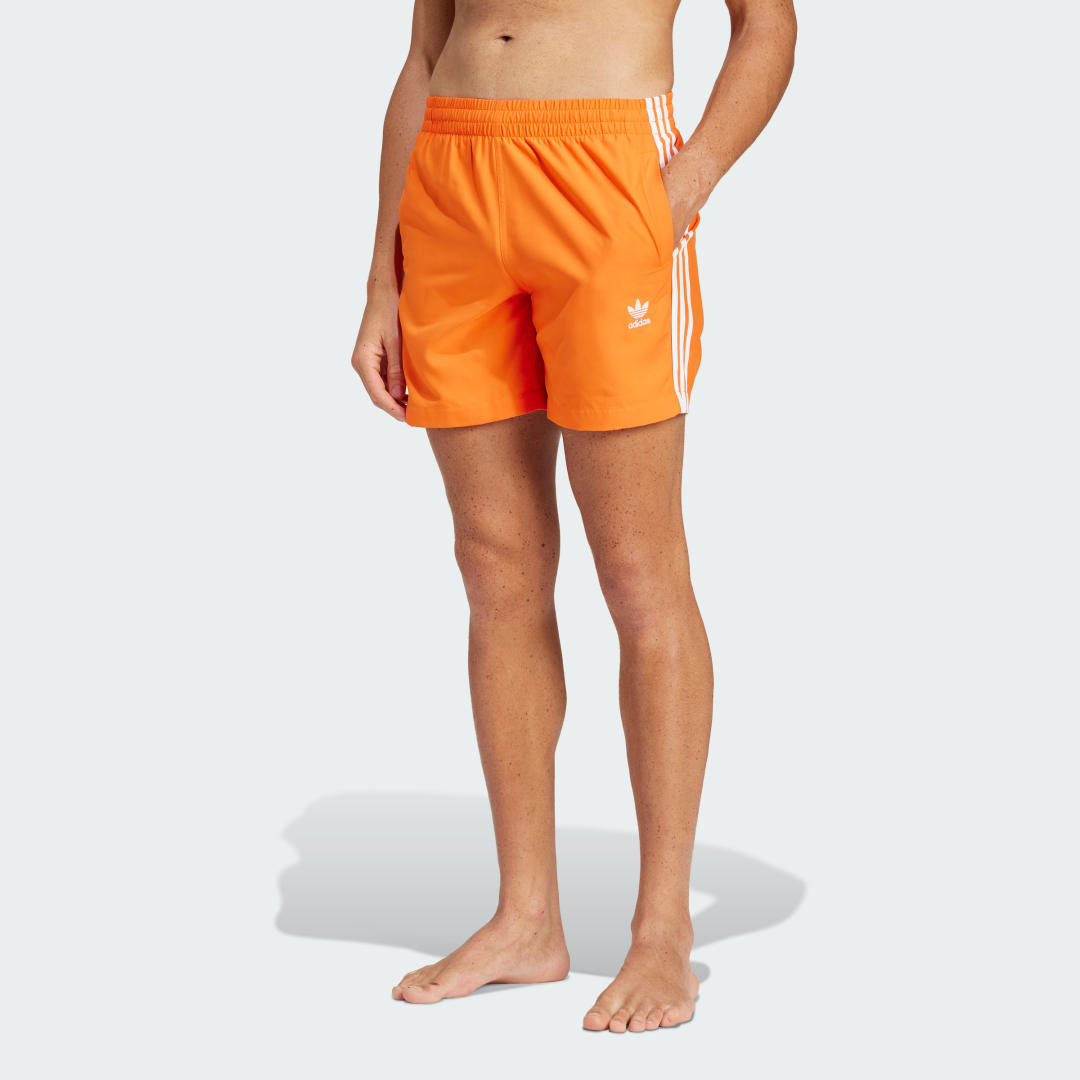 Plavky adidas Originals Adicolor 3-Stripes Swim Shorts Oranžová | IT8657, 0