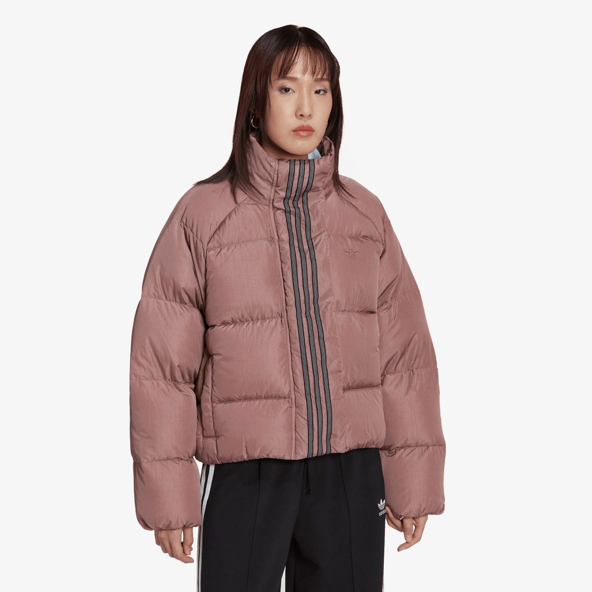 Prešívaná bunda adidas Originals Short Padded Down Jacket Ružová | HK5237, 0