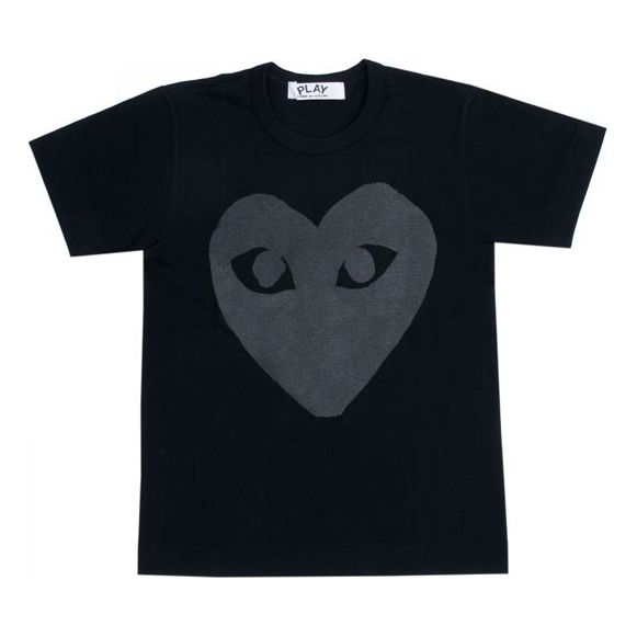 Tričko Comme des Garçons Large Short Sleeve Heart Logo T-Shirt Čierna | AZ-T189-051-1