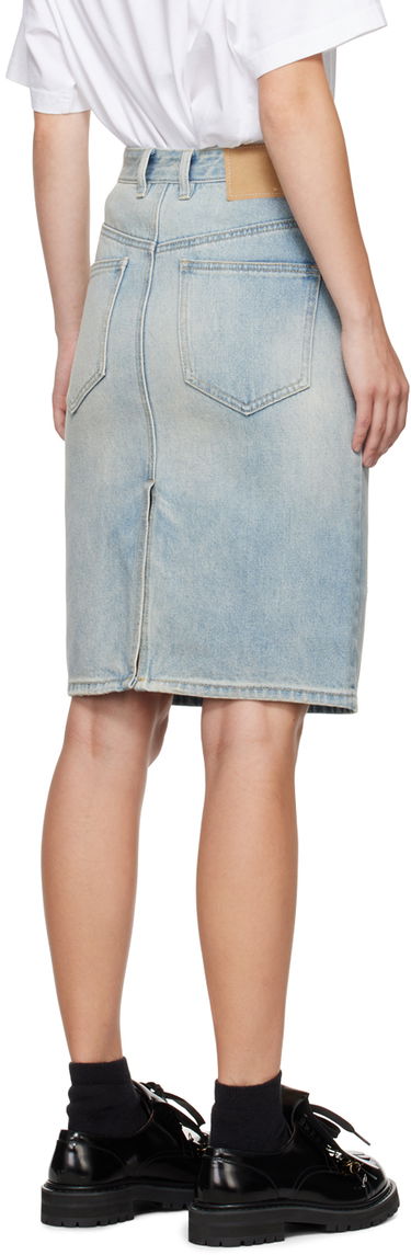 Sukňa We11done Washed Denim Midi Skirt Modrá | WD-DS2-24-372-W-SK, 2