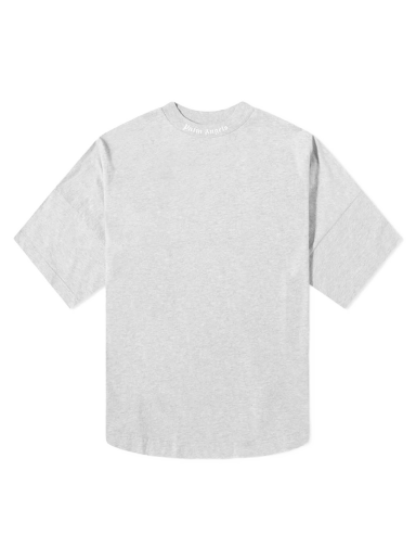 Tričko Palm Angels Mock Neck Logo Tee Šedá | PMAA002C99JER0010801