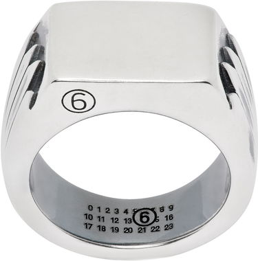 Prsteň Maison Margiela MM6 Maison Margiela Silver Minimal Logo Ring Metalická | SM7UQ0101 P8601, 0