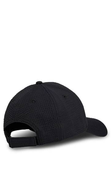Šiltovka BOSS BOSS Seersucker Cap with Logo Patch Čierna | 50539418, 1