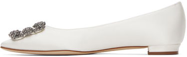 Starostlivosť o obuv Manolo Blahnik Manolo Blahnik Hangisiflat Ballerina Flats Biela | 9XX-0348, 2