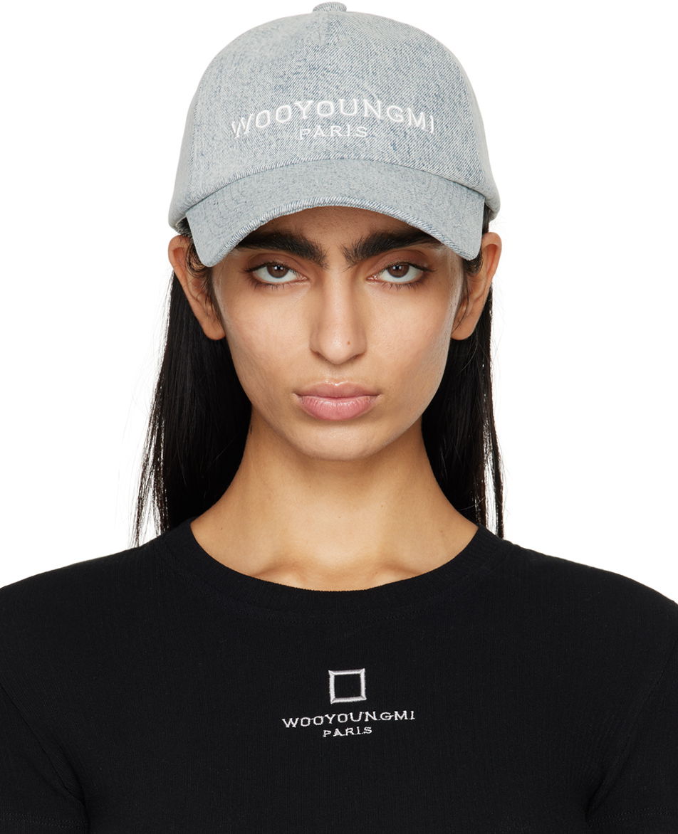 Šiltovka WOOYOUNGMI WOOYOUNGMI Embroidered Denim Baseball Cap Šedá | W241AC52, 0