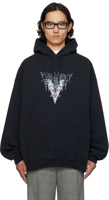 Mikina VETEMENTS Vetements Bone V Oversized Hoodie Čierna | UA66HD740B, 0