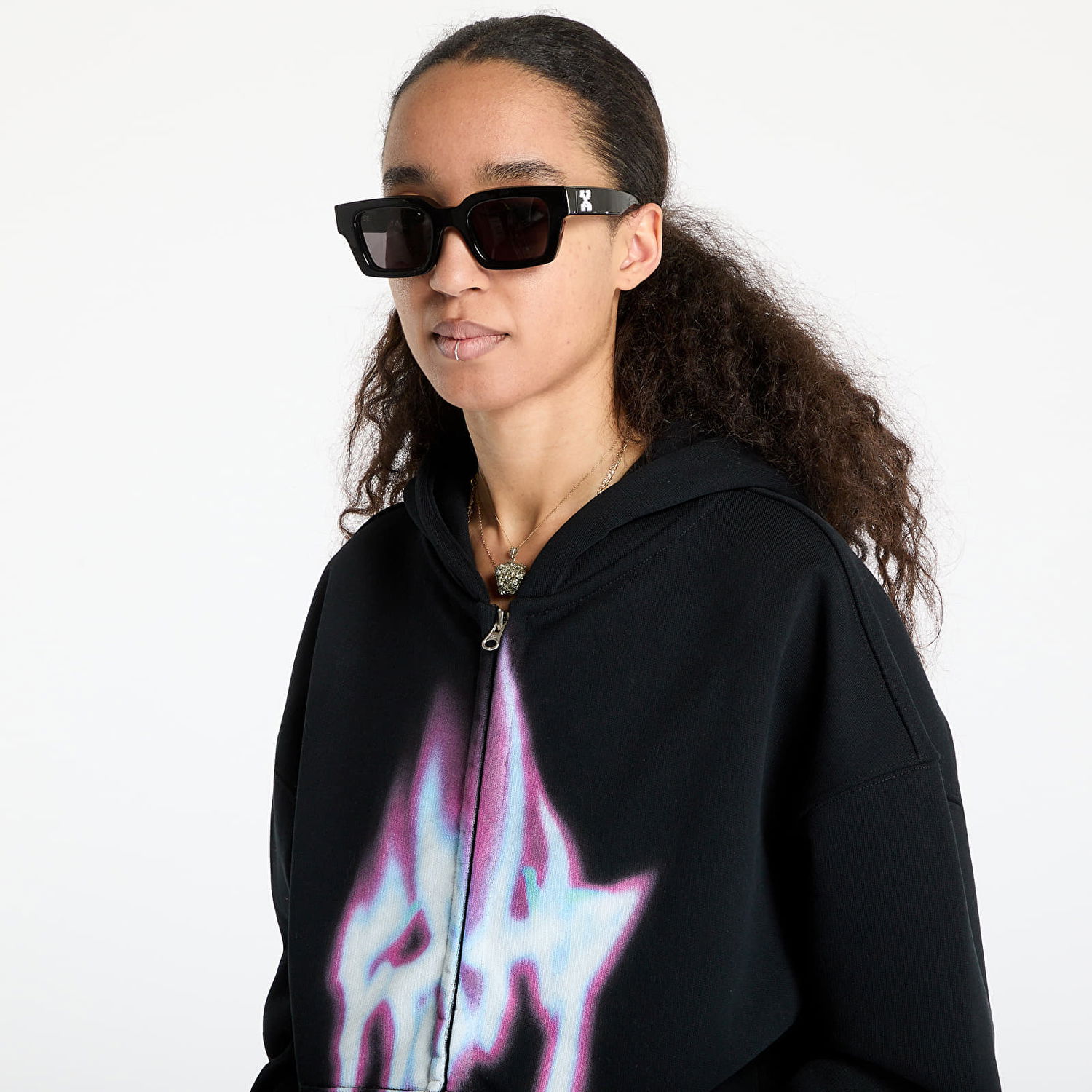 Mikina Footshop FTSHP Walking Art II Zip Hoodie Čierna | FTSHP_411, 1