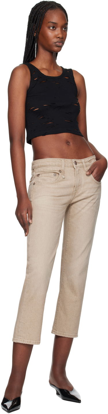Džínsy R13 R13 Boy Straight Cropped Jeans Béžová | R13W0091-D288A, 3