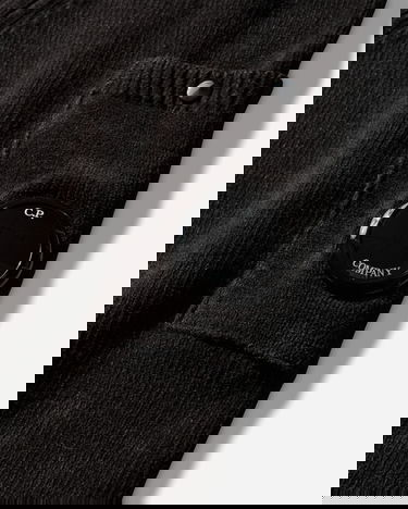 Sveter C.P. Company Chenille Cotton Polo Lens Sweater Čierna | 20CMKN118A-005687G 999, 3