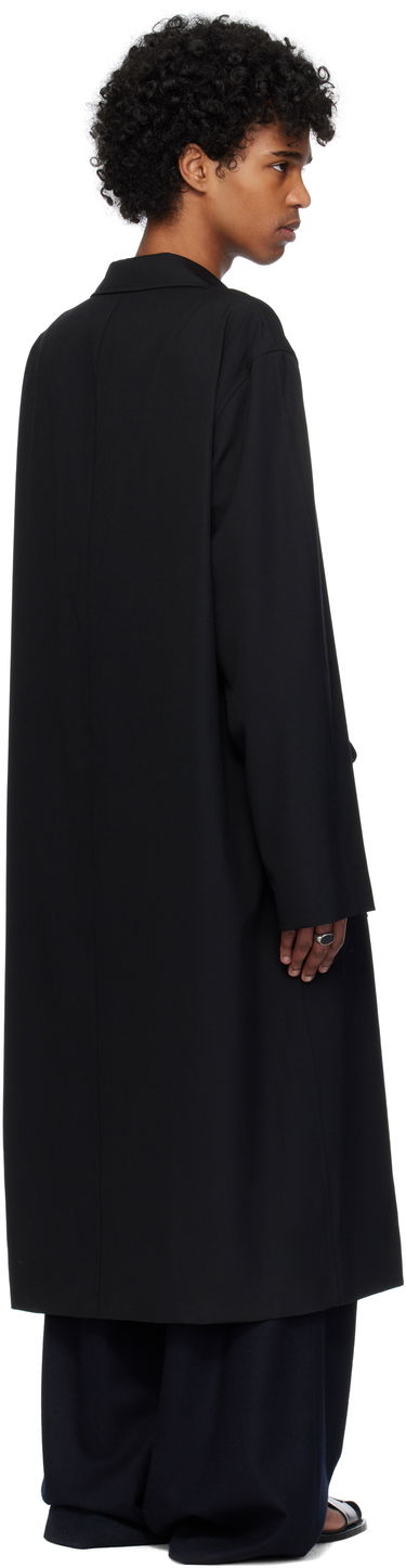 Kabáty Dries Van Noten Dries Van Noten Wool Barathea Double-Breasted Coat Čierna | 251-020228-1063, 2