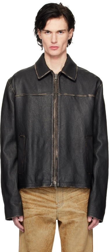 Bomber bunda Diesel L-Blixia Black Leather Jacket Čierna | A14324-0PITR-9XX, 0
