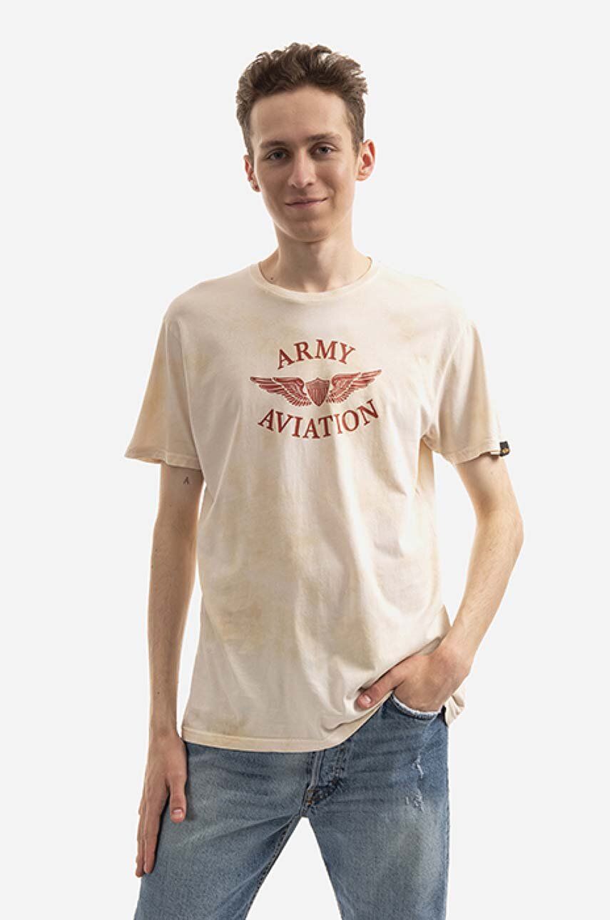 Tričko Alpha Industries Vintage Aviation T-Shirt With Print Oranžová | 106515.18, 0