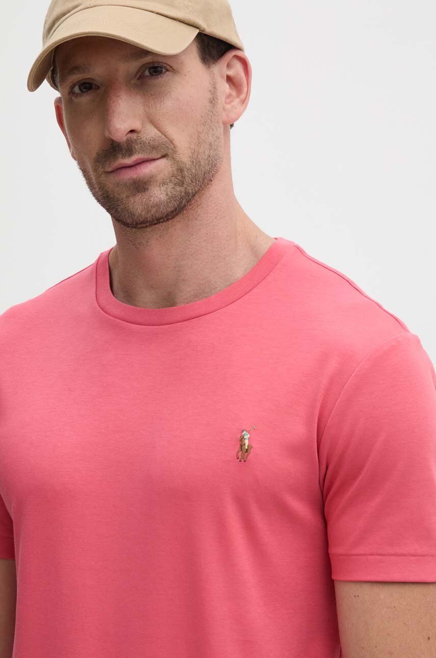 Tričko Polo by Ralph Lauren Red Cotton T-Shirt Ružová | 710740727, 0
