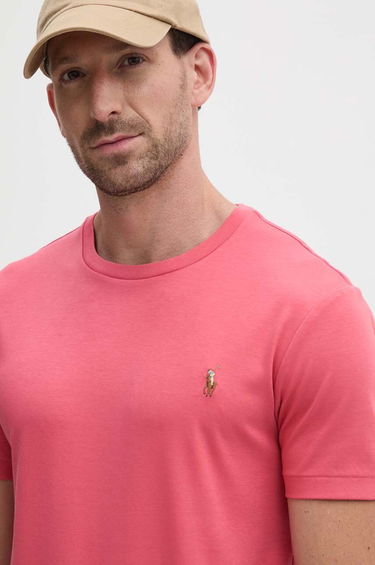 Tričko Polo by Ralph Lauren Red Cotton T-Shirt Ružová | 710740727, 0
