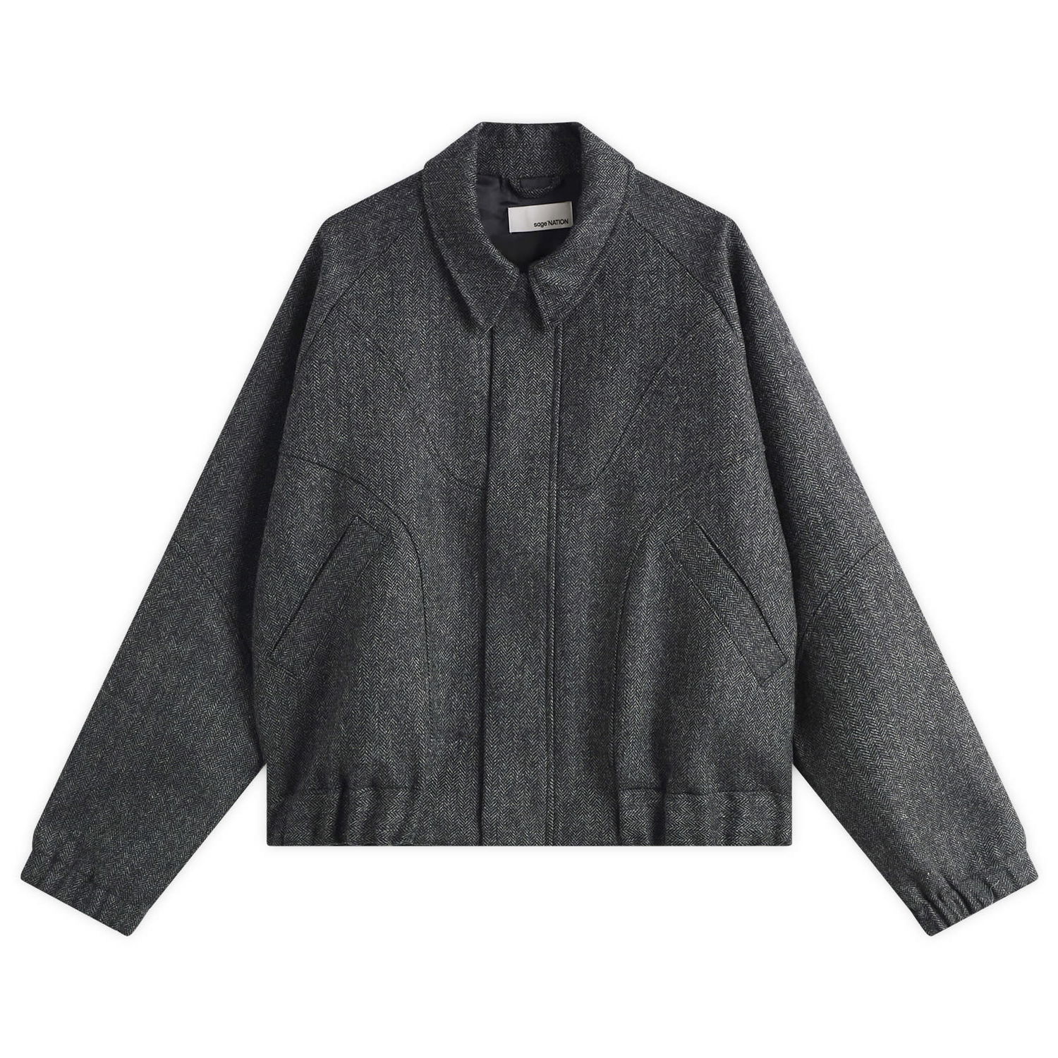 Bunda sage NATION Wool Jiji Jacket Šedá | S052-DGH, 1