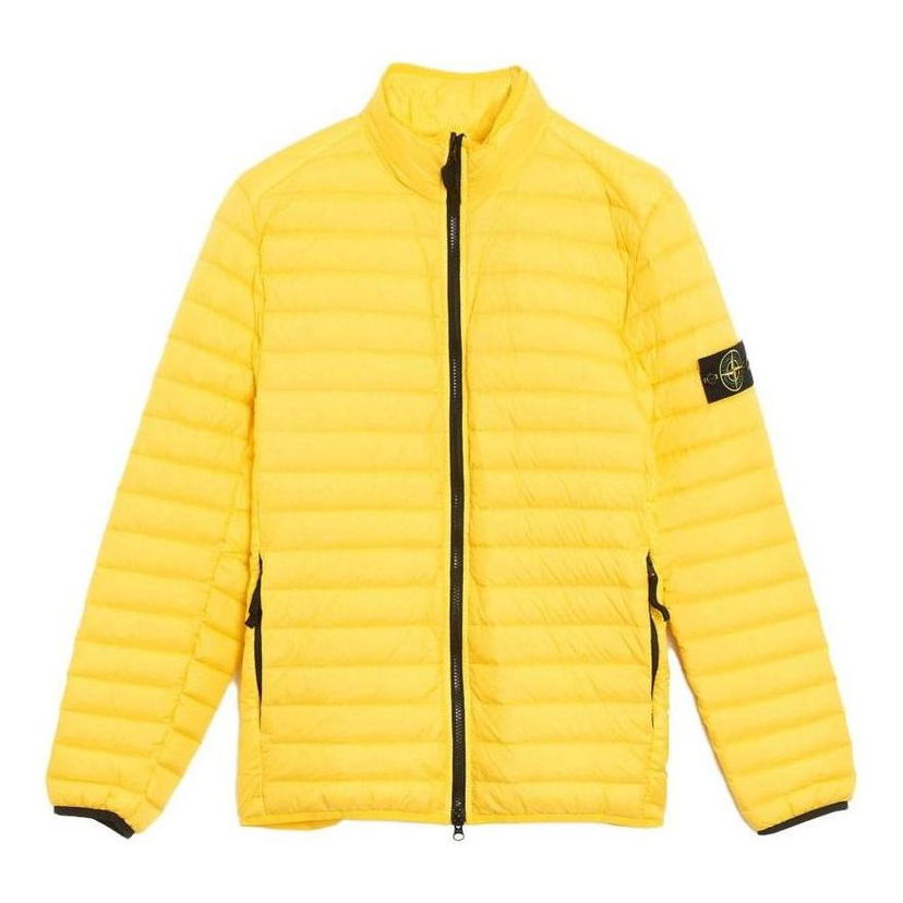 Prešívaná bunda Stone Island Logo Patch Bomber Jacket Žltá | 781541524-V0030
