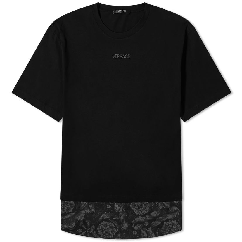 Tričko Versace Men's Baroque Panel Tee Black Čierna | 1013945-1A09484-1B000