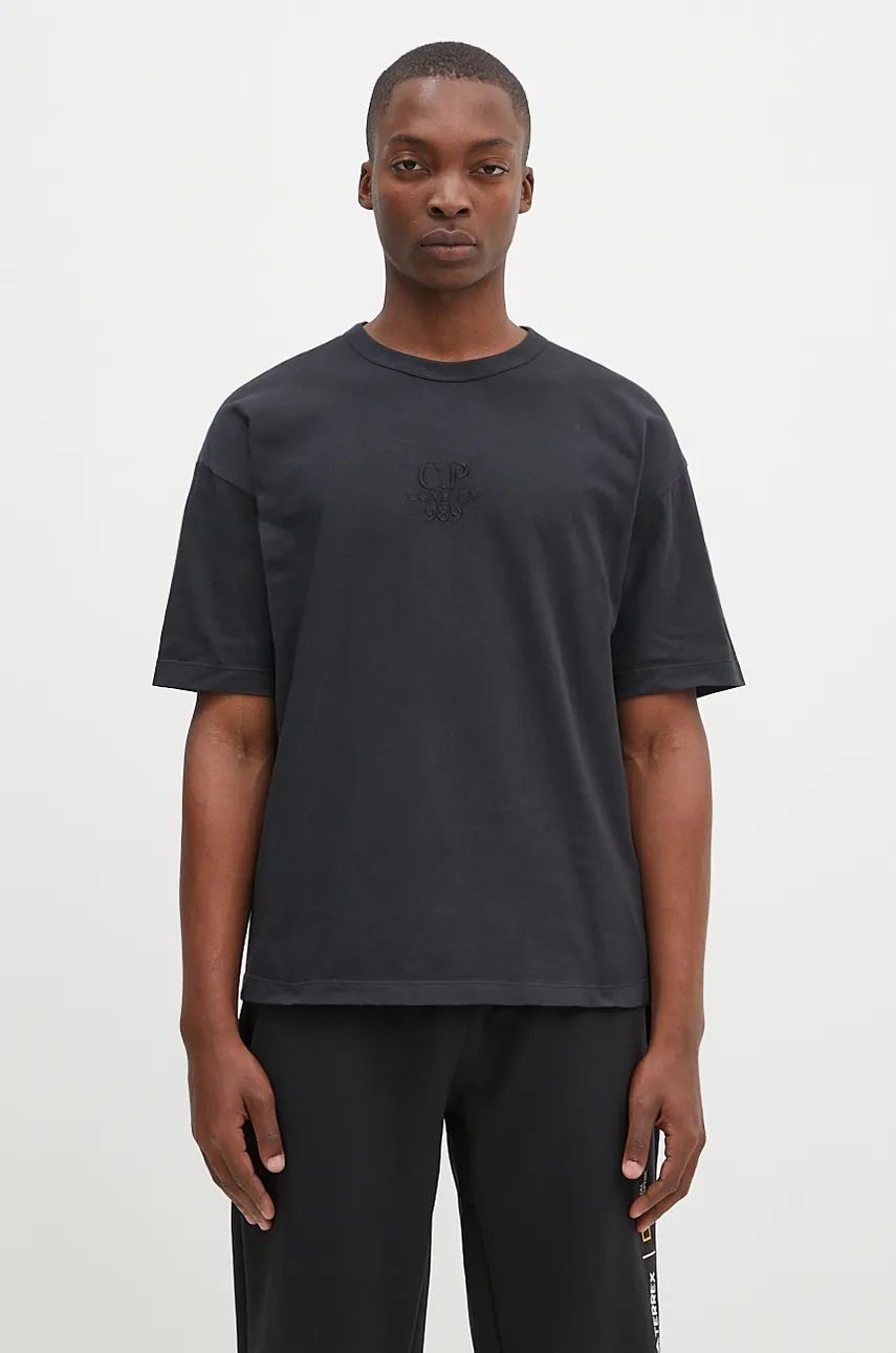 Tričko C.P. Company T-Shirt Boxy Logo Modrá | 17CMTS181A005697G, 0