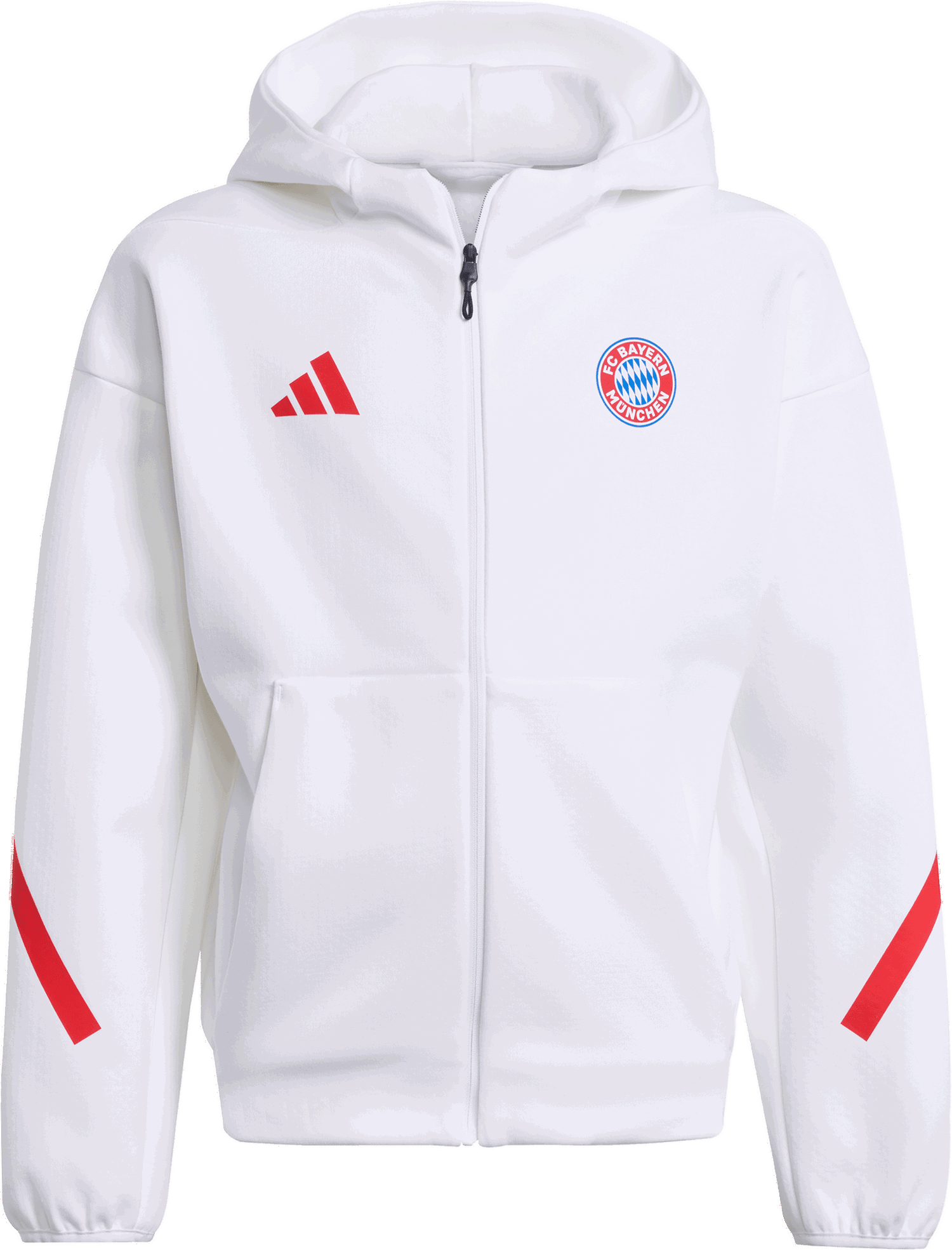 Mikina adidas Originals FC Bayern Munich Z.N.E. Anthem Full-Zip Hoodie Biela | jm9437, 0