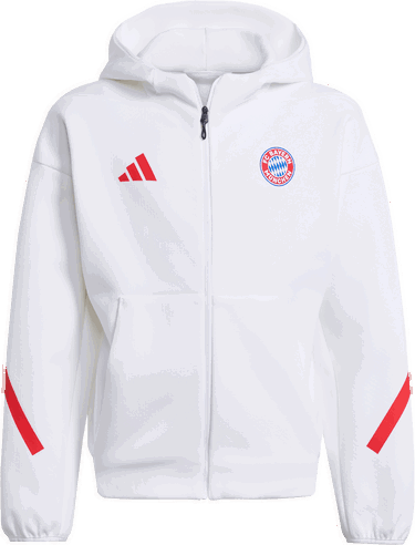 Mikina adidas Originals FC Bayern Munich Z.N.E. Anthem Full-Zip Hoodie Biela | jm9437, 0