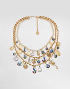 Dolce & Gabbana 18K Gold Multi-Charm Layered Necklace
