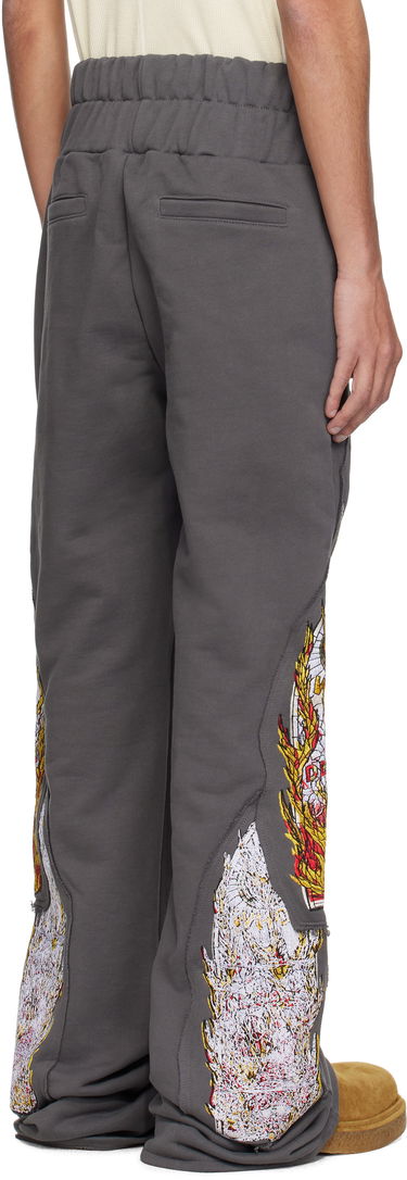 Tepláky Who Decides War Who Decides War Triple Flame Glass Sweatpants Šedá | 1121110021SS25, 2