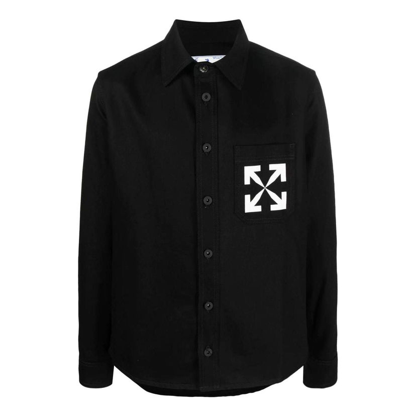 Košeľa Off-White Off-White Arrow Logo Denim Shirt Čierna | OMYD027C99DEN0021001